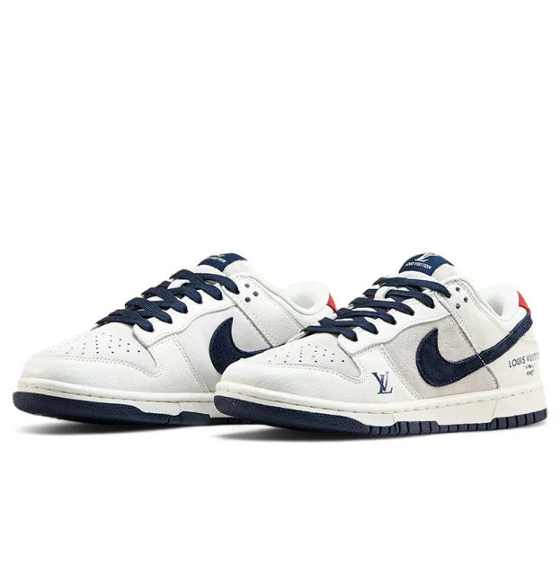 Men's SB Dunk Low x Louis Vuitton Grey Blue Red Sneakers