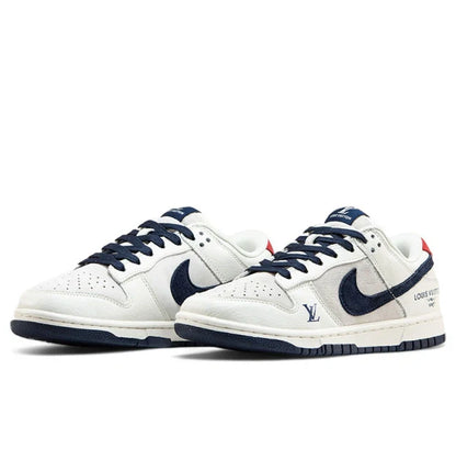 Men's SB Dunk Low x Louis Vuitton Grey Blue Red Sneakers