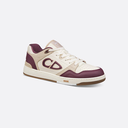 Men's Dior B57 Low-Top Burgundy Cream Sneakers