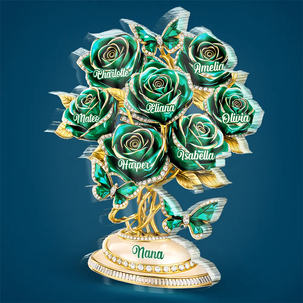 3D Crystal Effect Roses Mom’s Everlasting Love - Personalized Custom Shaped Acrylic Plaque