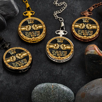 3D Metal Effect You Are My Brother My Friend - Personalized Pocket Watch
