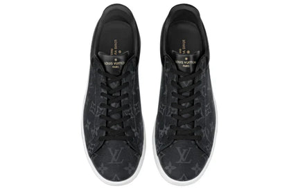 Men's Louis Vuitton Luxembourg Trainer Black Logo Monogram Sneakers