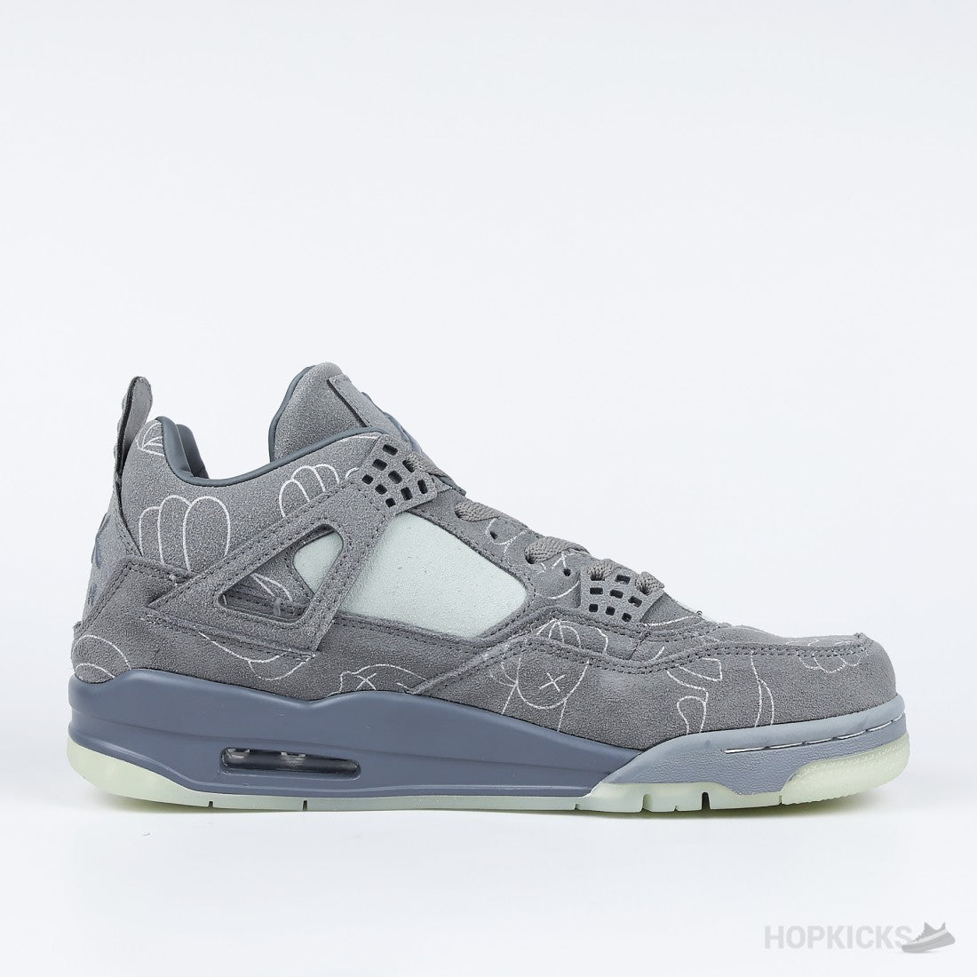 Men's Air Jordan 4 x Kaws Grey Shoes