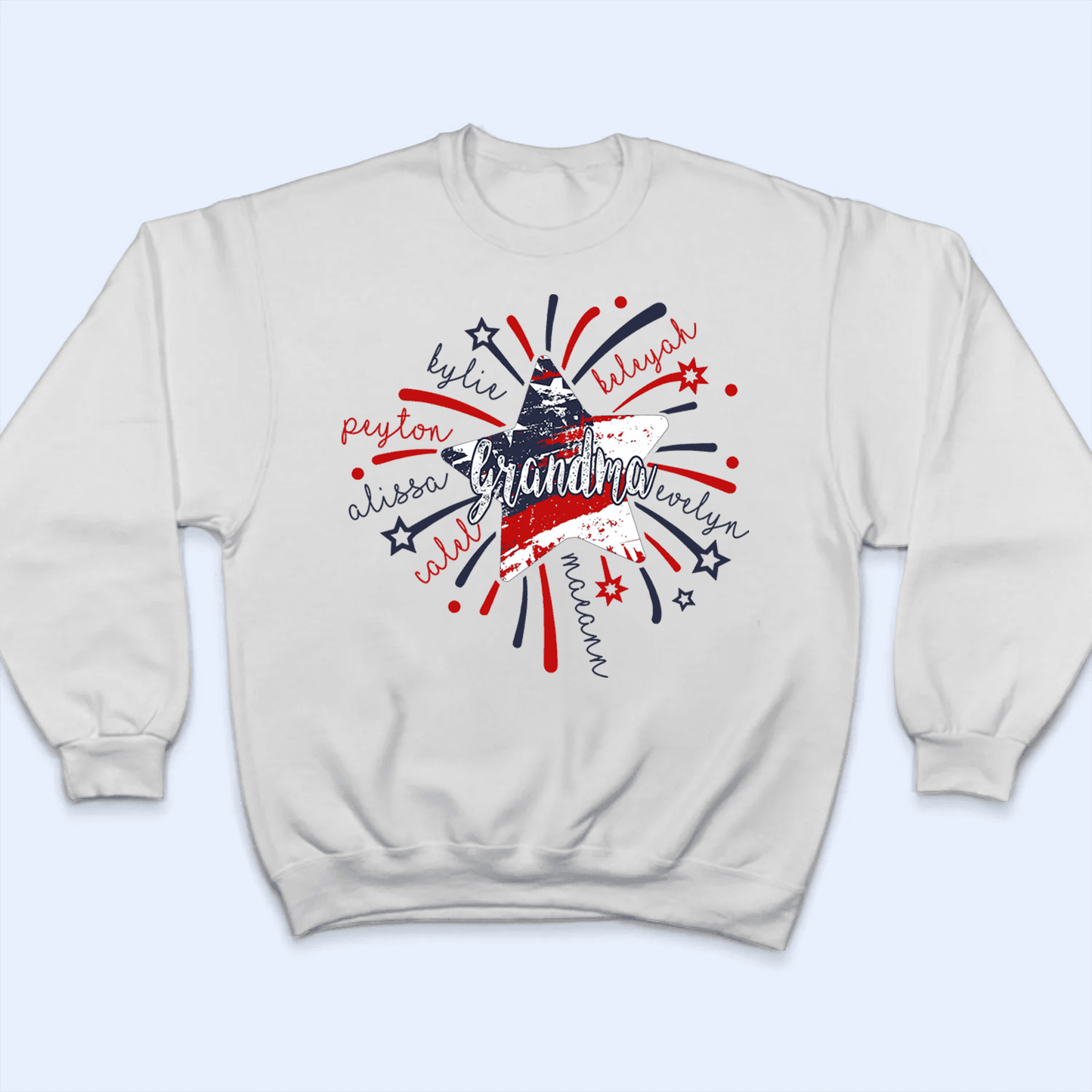 4th of July Firework America Flag - Personalized Custom T Shirt