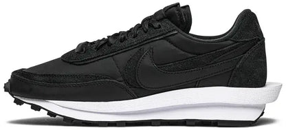 Men's Sacai x Nike LVD Waffle Daybreak Black Nylon Shoes