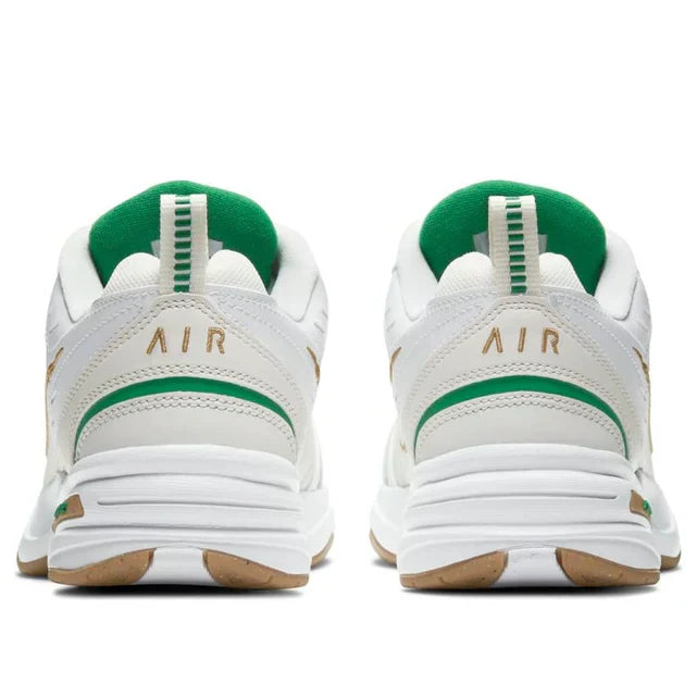 Men's Air Monarch 4 White Lucky Green Gold Shoes