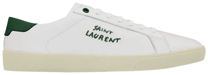 Men's Saint Laurent Court Classic SL06 White Green Sneakers
