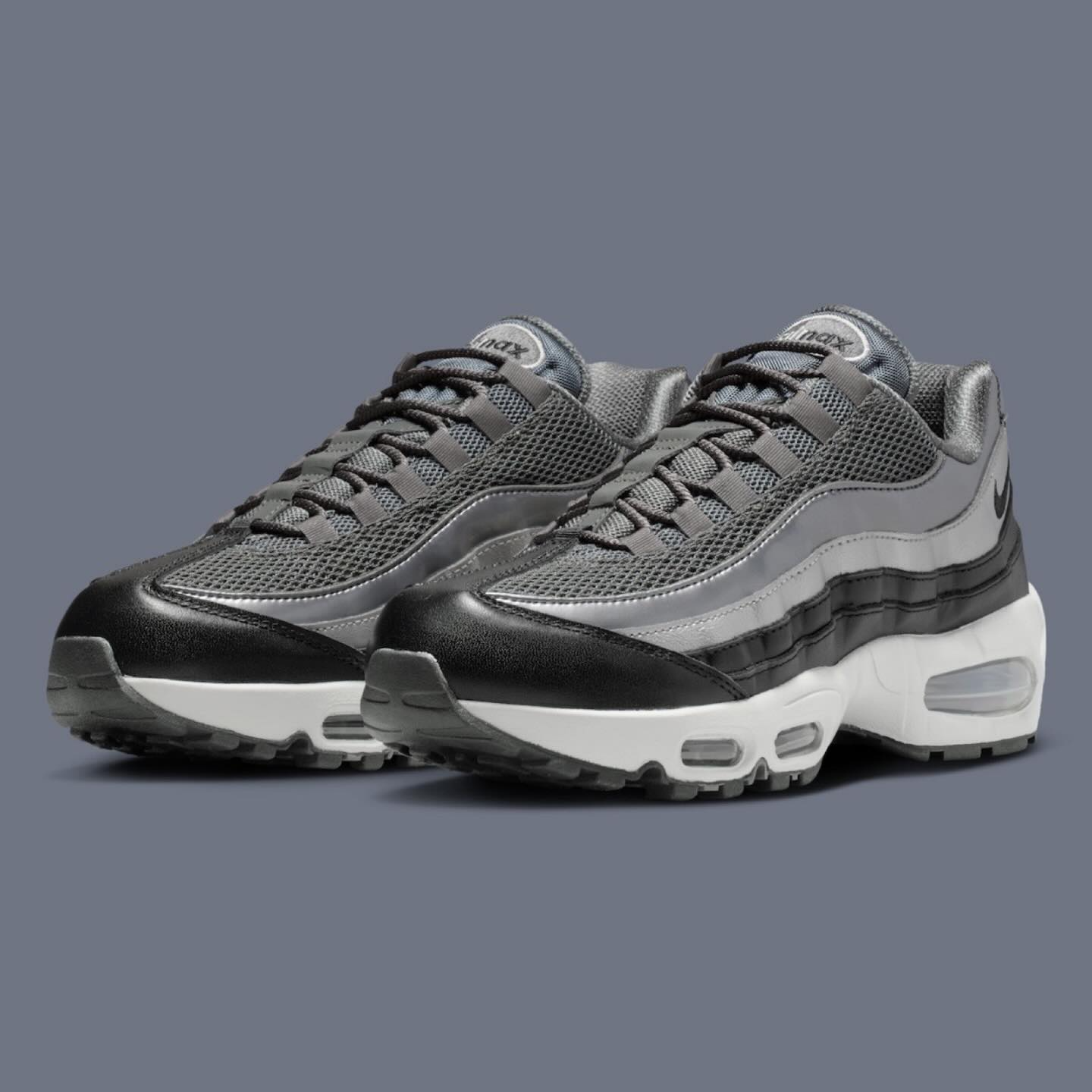 Men's Nike Air Max 95 Dark Grey Metallic Silver Shoes