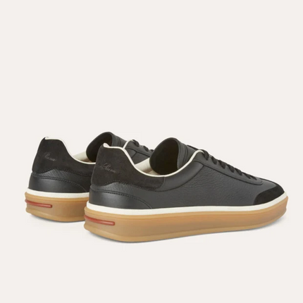 Men's Loro Piana Tennis Walk Black Sneakers