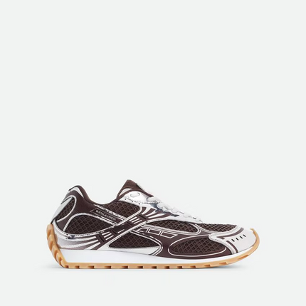 Men’s Bottega Veneta Orbit Flash Suede-Trimmed Fondantsilver Sneakers