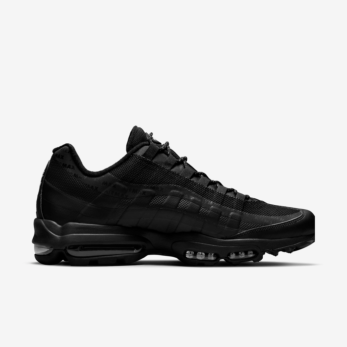 Men's Nike Air Max 95 Black Metallic Silver Shoes