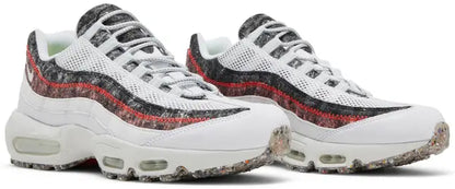 Men's Nike Air Max 95 Recycled Wool Pack - White Bright Crimson Shoes
