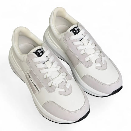 Men's Dolce & Gabbana Low-Top Platform White Sneakers