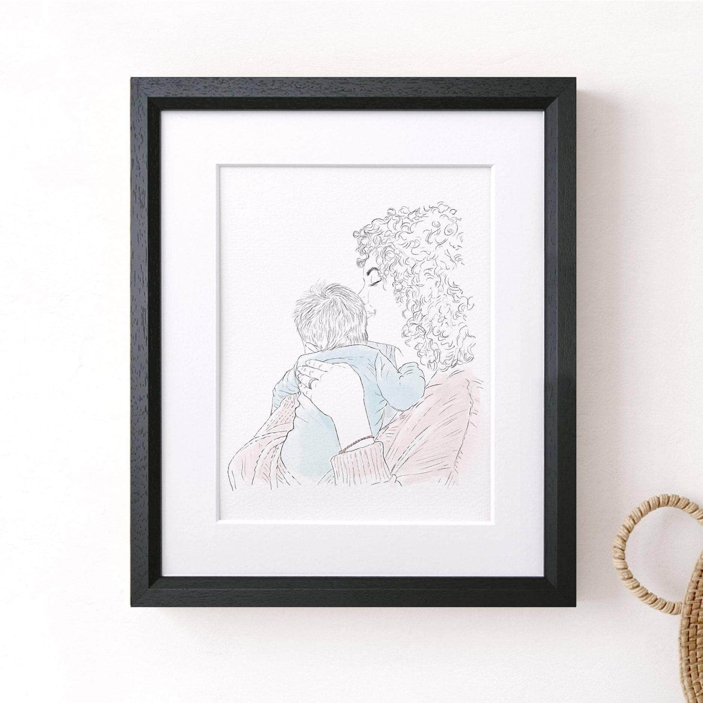 Watercolour Line People Portrait - Custom Portrait Art