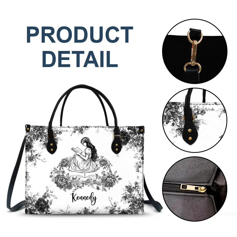 A Chapter Of Chinoiserie Toile - Personalized Leather Bag