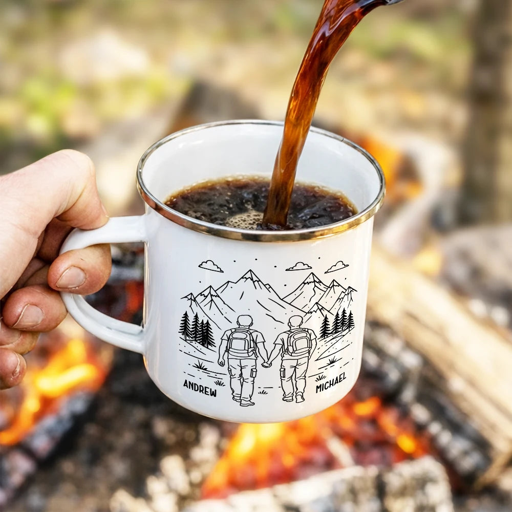 Adventure Partners For Life - Personalized Enamel Mug