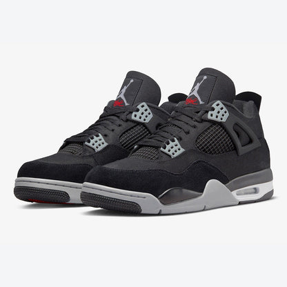 Men's Air Jordan 4  'Black and Light Steel' Shoes