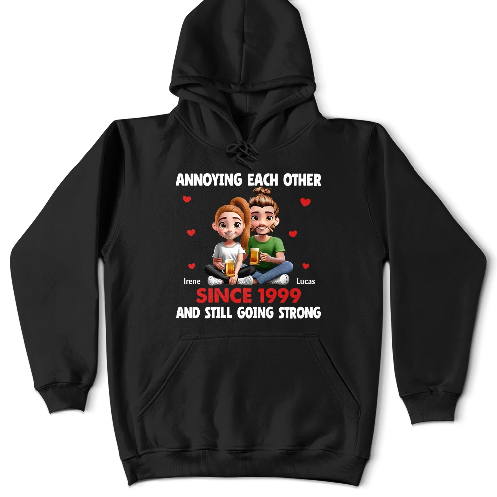 Annoying Each Other 3D Effect Couple - Personalized T Shirt
