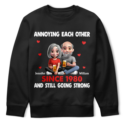 Annoying Each Other 3D Effect Couple - Personalized T Shirt