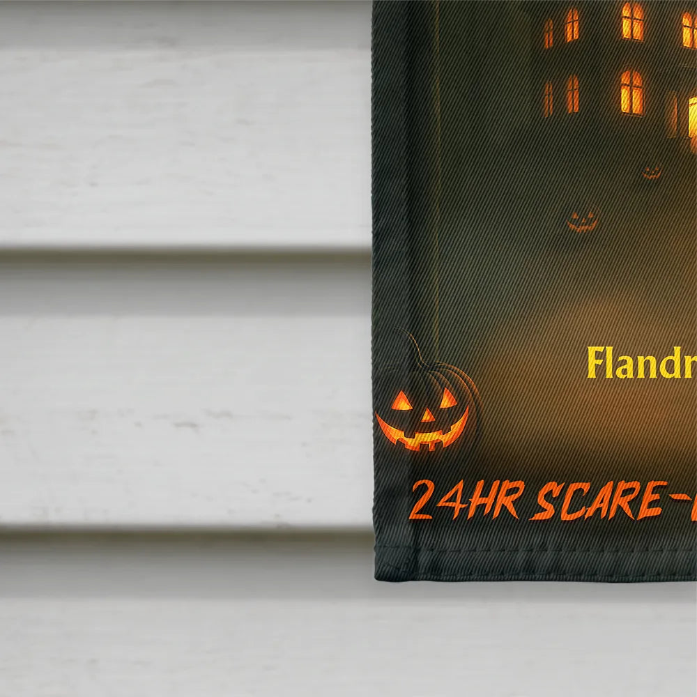 Area Haunted By 24 HR Scare-curity Service - Personalized Flag