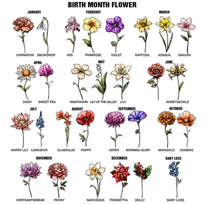 Birth Flower Sisters From The Same Garden - Personalized Stained Glass Window Hanging Suncatcher