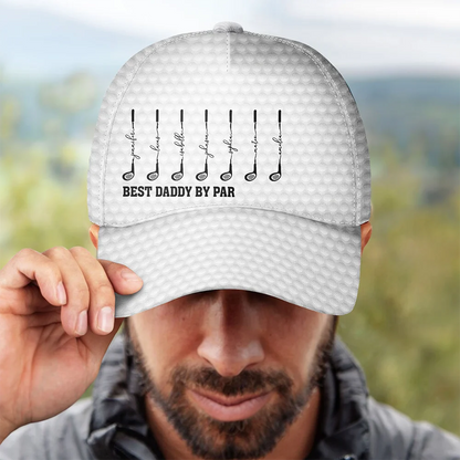 Best Dad Grandpa By Par Golf Clubs - Personalized Classic Cap