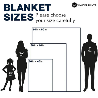 Custom Photo Couple Names Blanket - Personalized Fleece Blanket, Sherpa Blanket
