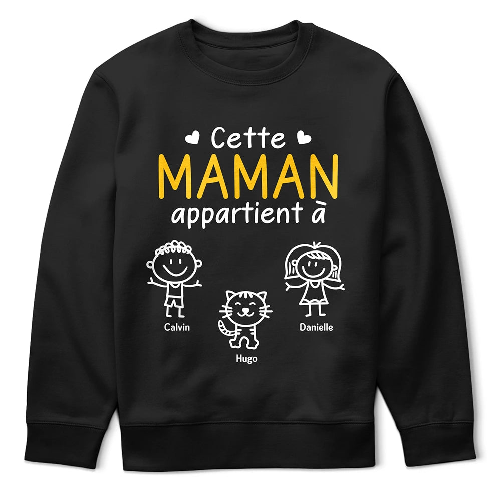 Ce Grand-Père Cette Grand-Mère Ce Papa Cette Maman Appartient À - T Shirt Personnalisé