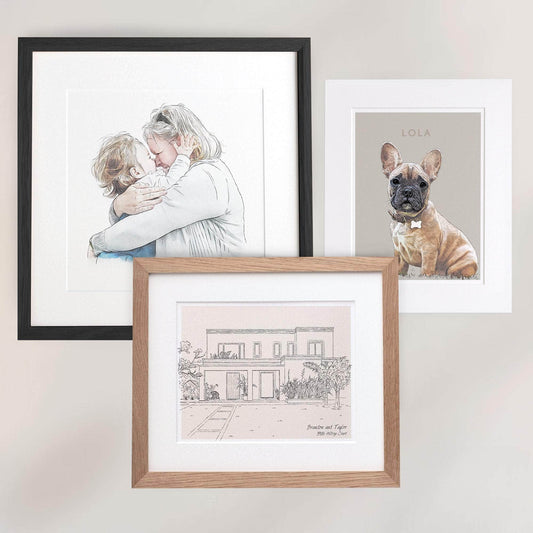 Copies Of Your Bespoke Illustration - Custom Portrait Art