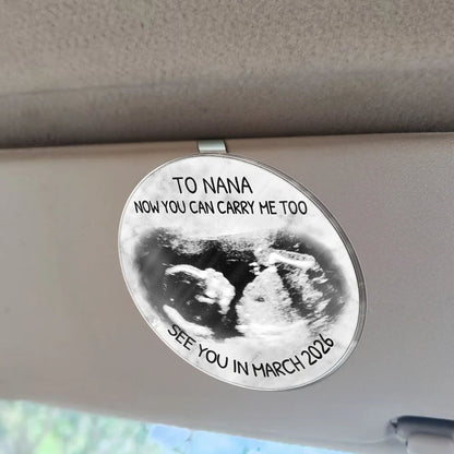 Custom Photo Daddy You Can Carry Me Too See You In - Personalized Custom Shaped Acrylic Car Visor Clip