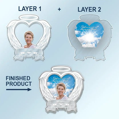 Custom Photo Memorial Your Light Will Always Shine In My Heart - Personalized Custom Shaped Acrylic Car Visor Clip