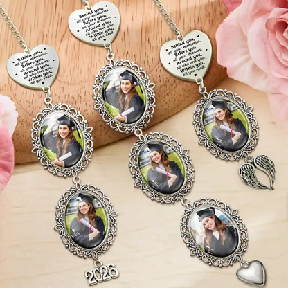 Custom Photo Behind You All Your Memories - Personalized Graduation Tassel Charm