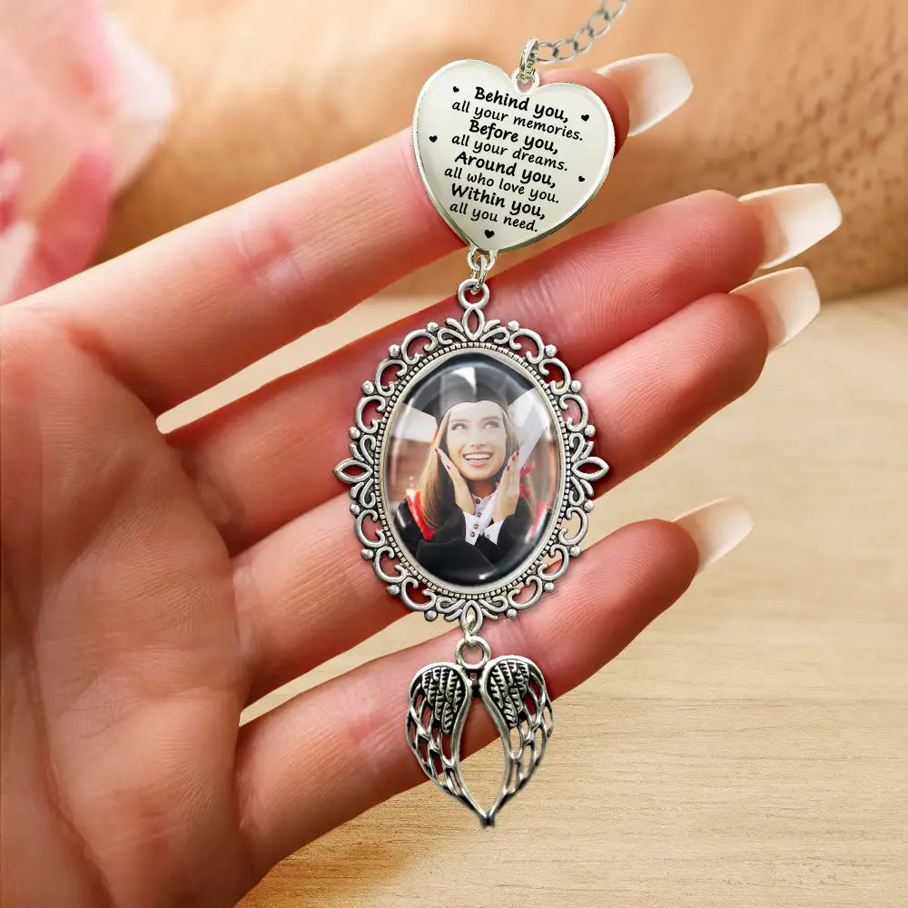Custom Photo Behind You All Your Memories - Personalized Graduation Tassel Charm