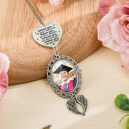 Custom Photo Behind You All Your Memories - Personalized Graduation Tassel Charm