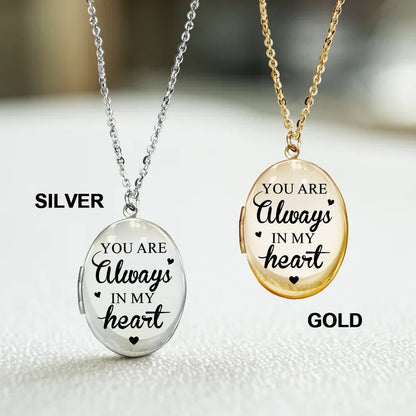Custom Photo Graduation Walking Beside You Memorial - Personalized Locket Necklace