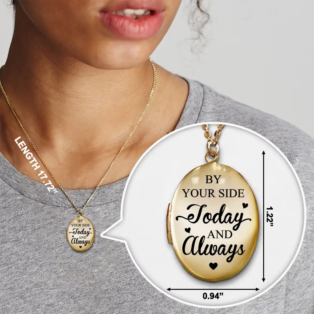 Custom Photo Graduation Walking Beside You Memorial - Personalized Locket Necklace
