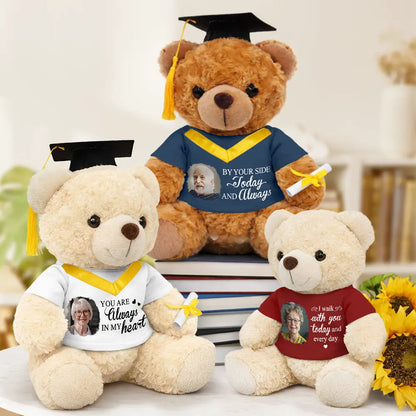 Custom Photo Graduation Walking Beside You Memorial - Personalized Teddy Bear