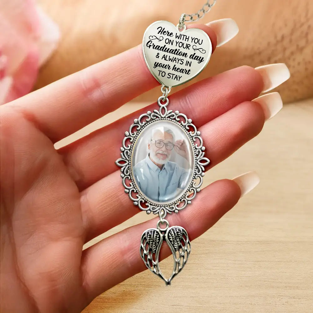 Custom Photo Here With You - Personalized Graduation Tassel Charm
