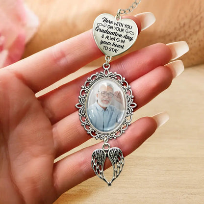 Custom Photo Here With You - Personalized Graduation Tassel Charm