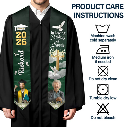 Custom Photo In Loving Memory Family - Personalized Stoles