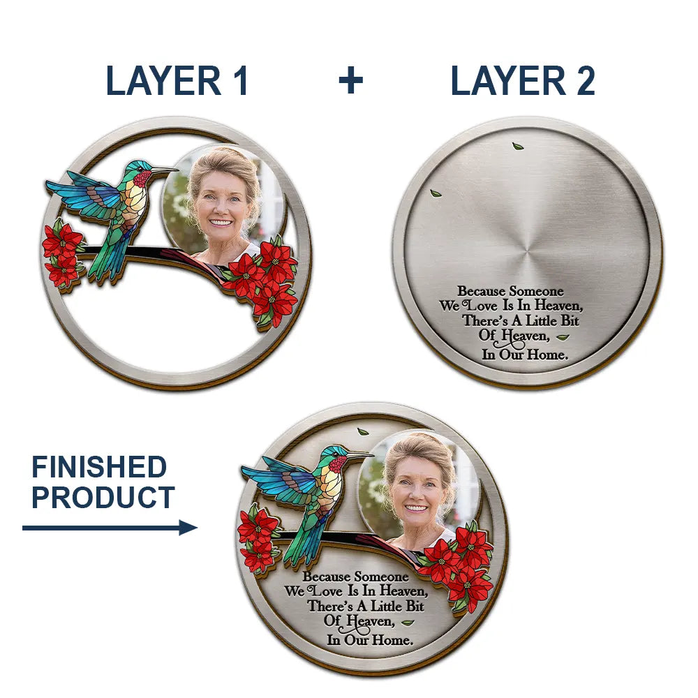 Custom Photo Memorial Although You Cannot See Me I'm Always With You - Personalized Custom Shaped Car Visor Clip