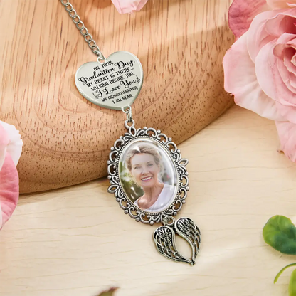 Custom Photo My Heart Is There - Personalized Graduation Tassel Charm
