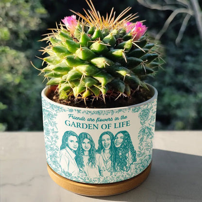 Custom Photo Pencil Sketch It Takes A Long Time To Grow An Old Friend - Personalized Ceramic Plant Pot