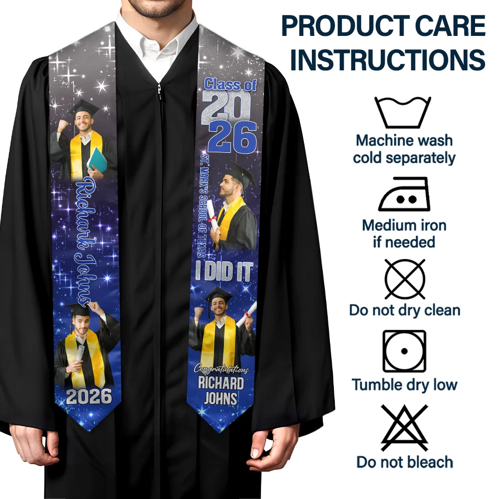 Custom Photo She Believed She Could So She Did - Personalized Stoles