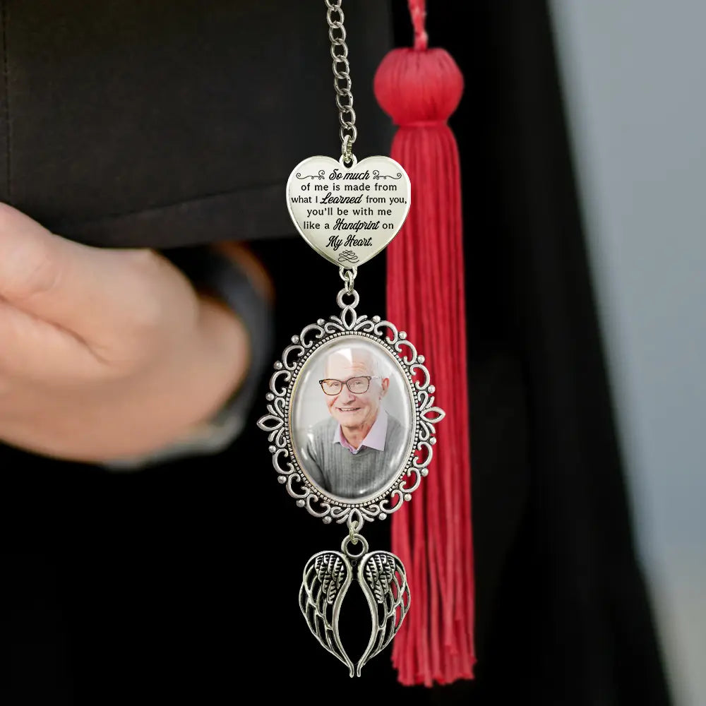 Custom Photo So Much Of Me Is Made - Personalized Graduation Tassel Charm