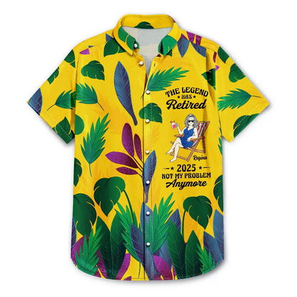 The Legend Has Retired - Personalized Hawaiian Shirt