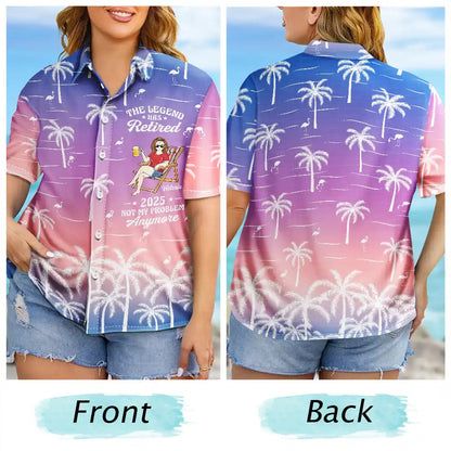 The Legend Has Retired - Personalized Hawaiian Shirt