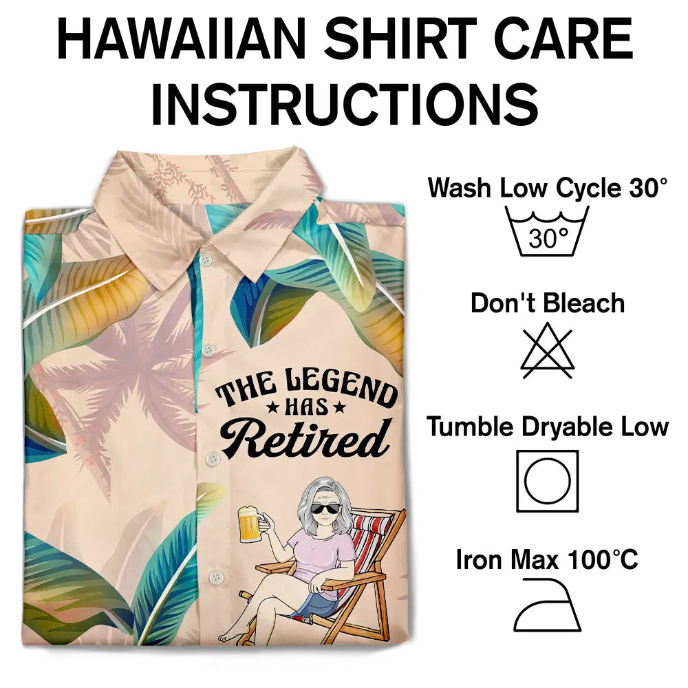 The Legend Has Retired - Personalized Hawaiian Shirt