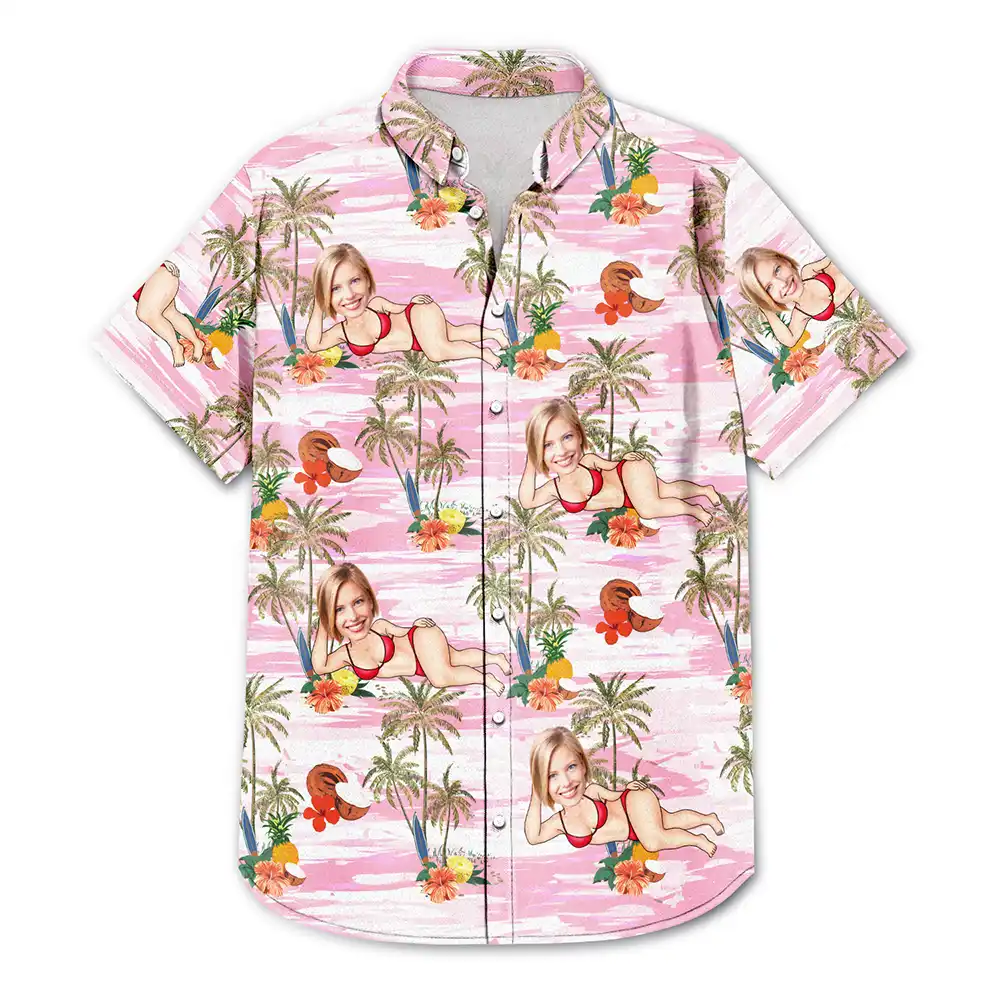 Custom Photo Tropical Sexy Pose - Personalized Hawaiian Shirt