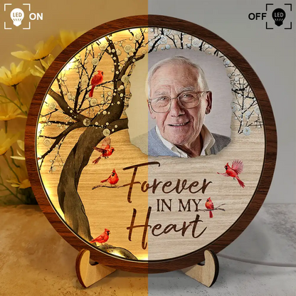 Custom Photo When You Miss Me Have No Fear - Personalized LED Light Wooden Plaque